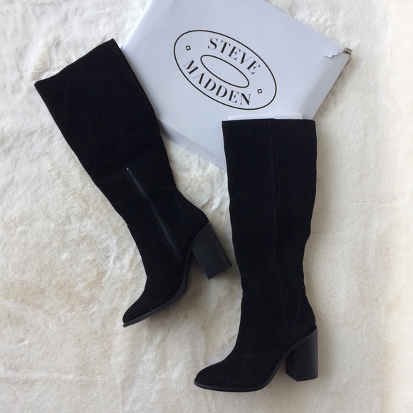 NEW IN BOX Steve Madden Real Suede Knee-High Boots - Picture 1 of 11